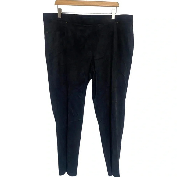 Ruby Rd. XL black faux suede pull on‎ pants - Picture 1 of 4